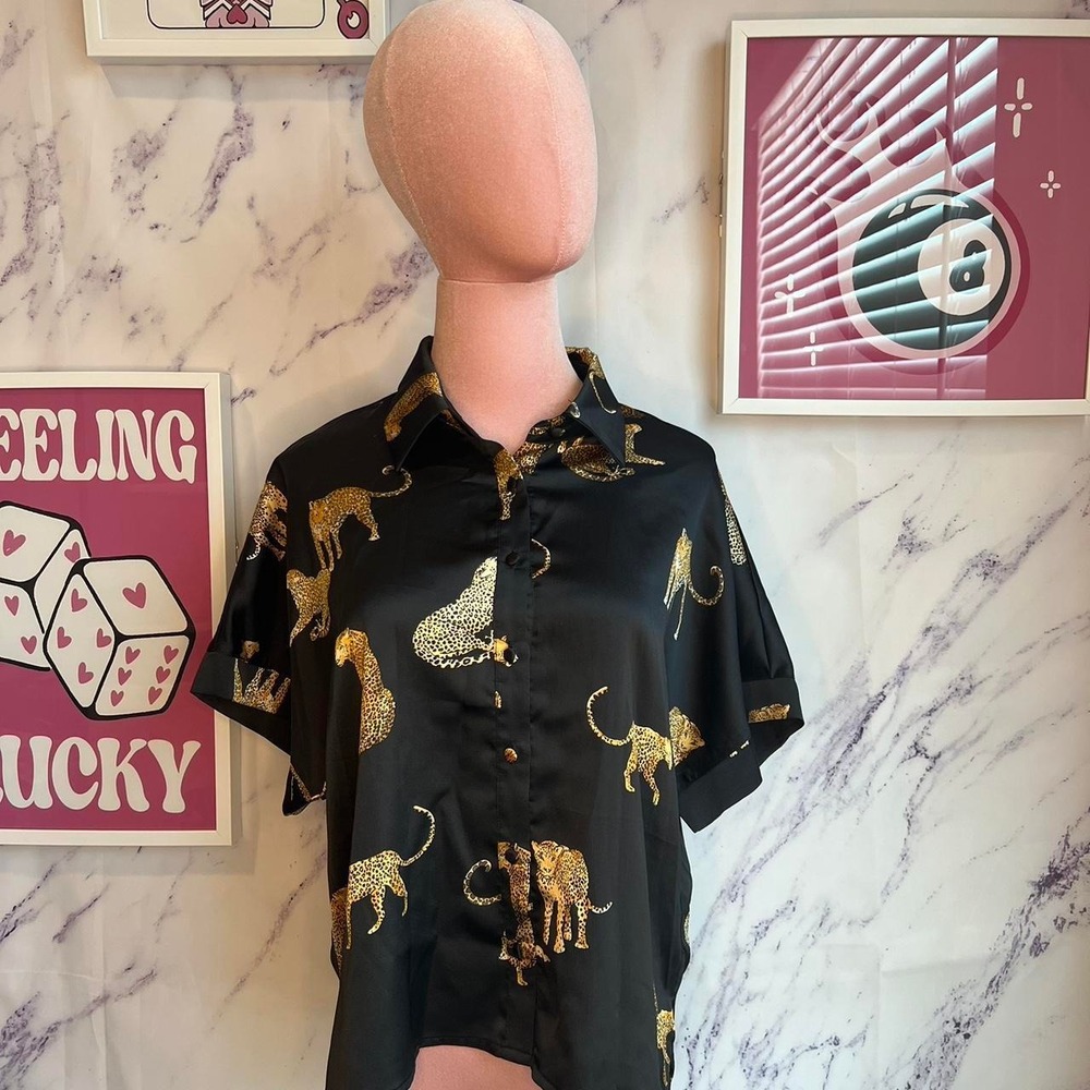 leopard blouse